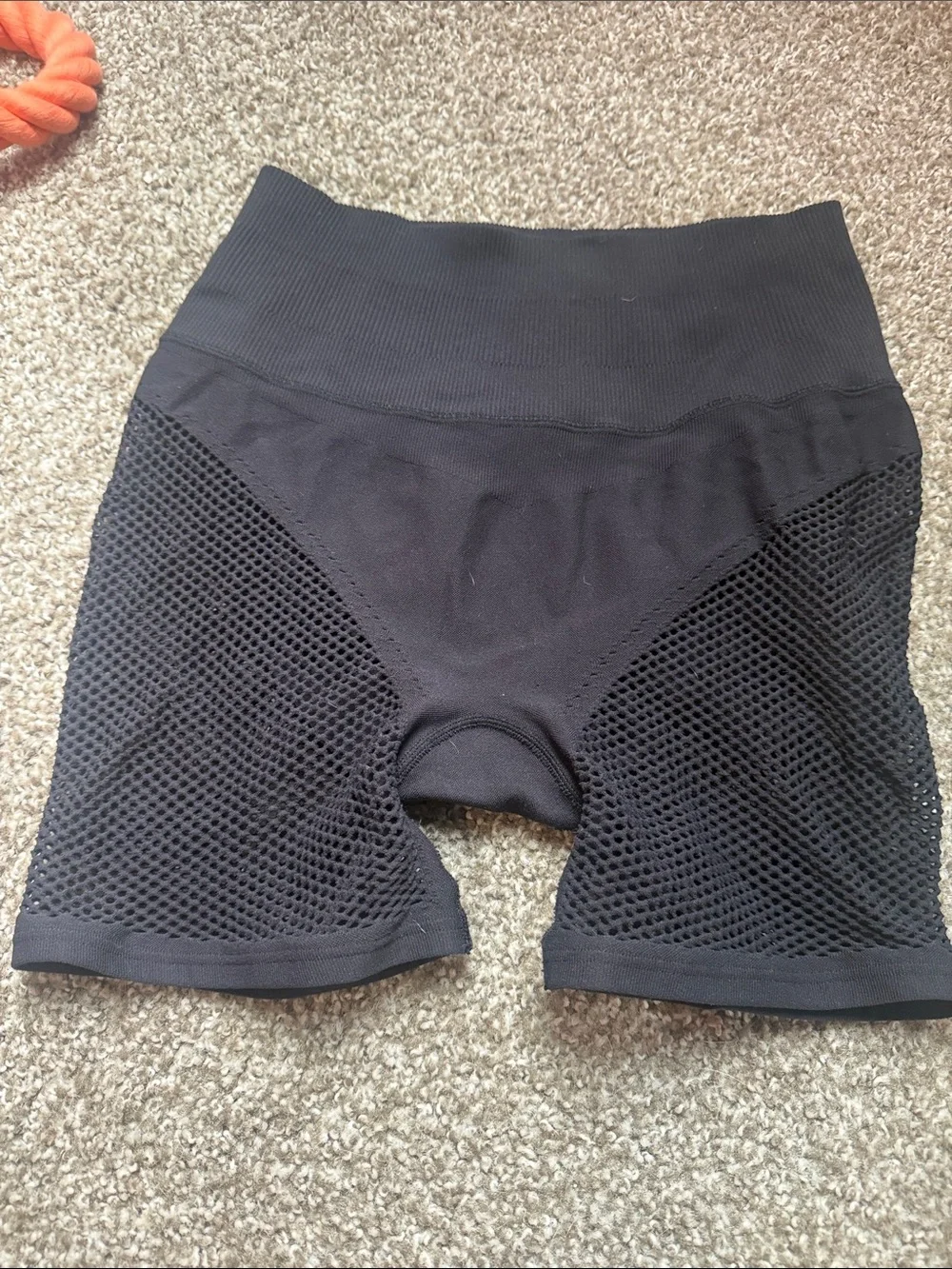 ALO Yoga Black Mesh Bike Shorts
